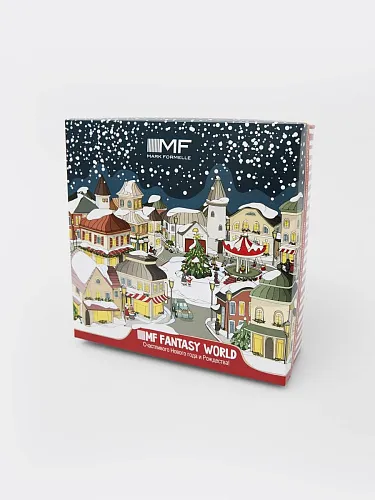 картинка Коробка из негофрированного картона подарочная "Новогодний городок" от магазина стильной одежды Mark Formelle