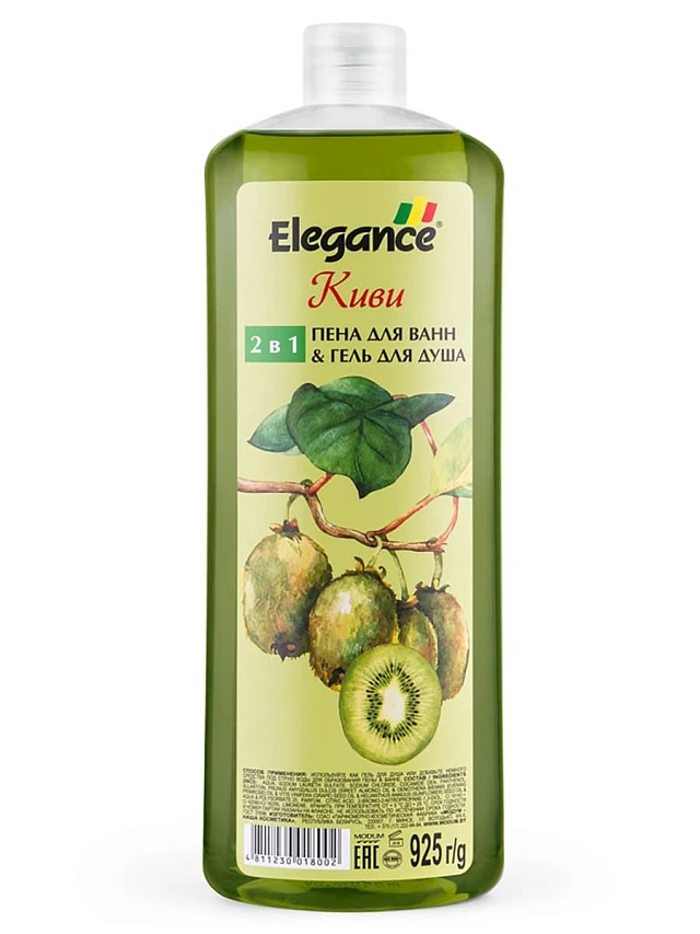 Пена для ванн & Гель для душа 2 в 1 Киви ELEGANCE 925 г - 1