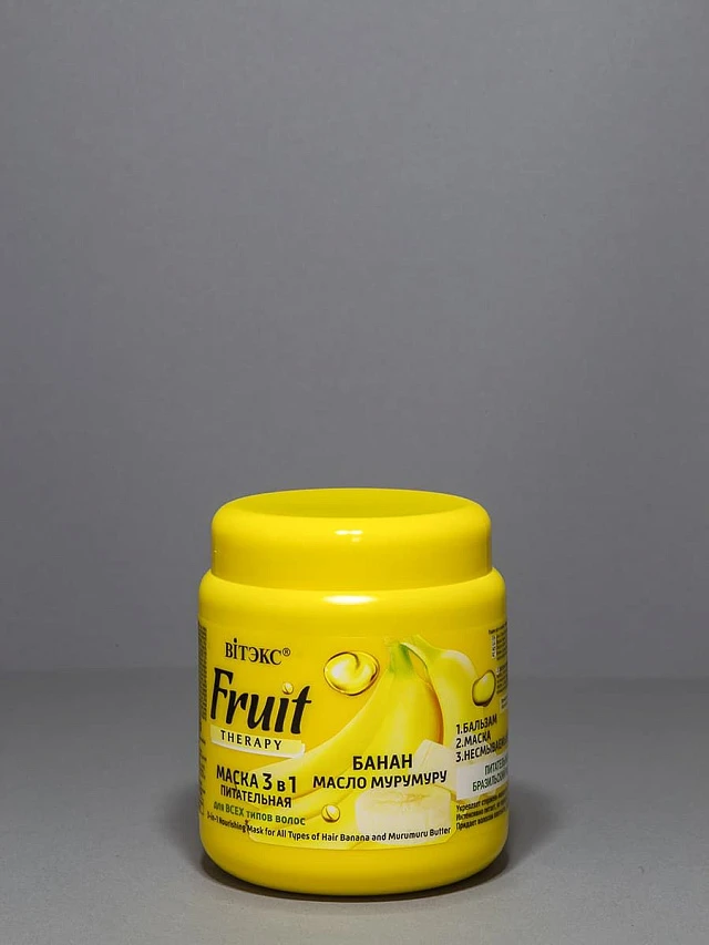 FRUIT Therapy Маска питательная  3 в1 для всех типов волос БАНАН И МАСЛО МУРУМУРУ  450мл - 1