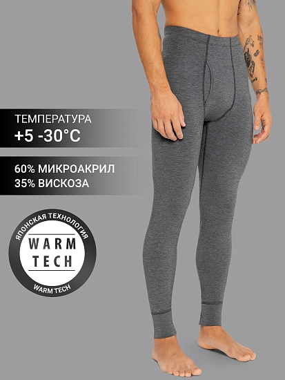картинка Прилегающие кальсоны "термо" графитового цвета от магазина мужской одежды Mark Formelle