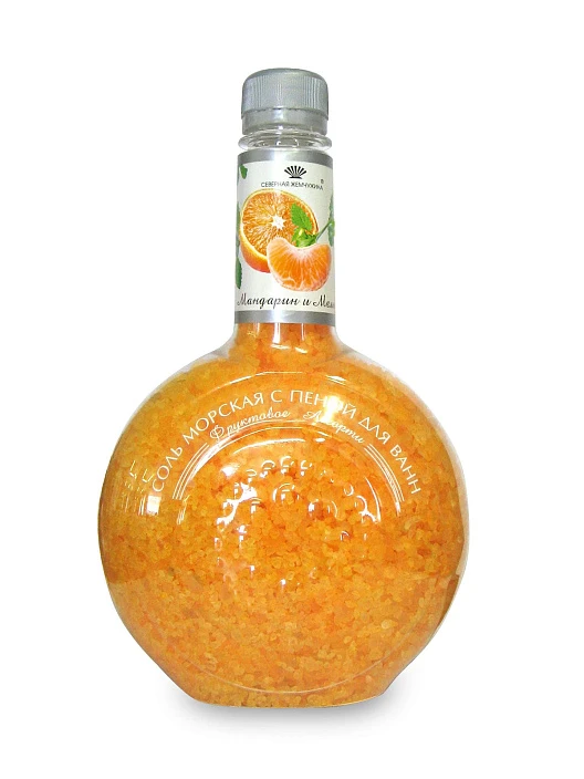 Соль морская д/ванн "Фруктовое ассорти" мандарин и мелисса  (банка ), 900г - 1