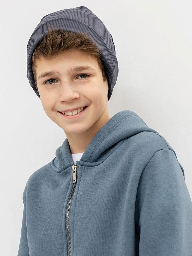 Шапка детская в графитовом цвете - 2