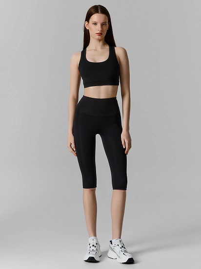 картинка Бриджи женские с высокой талией черные от магазина стильной одежды Mark Formelle