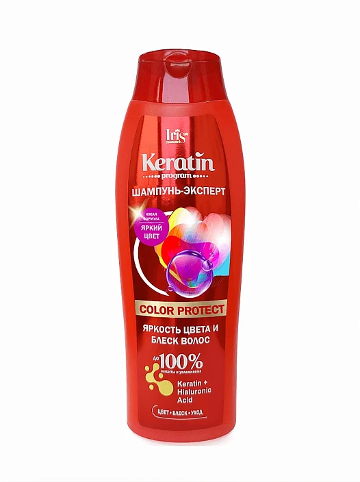 "Keratin program"Шампунь-эксперт COLOR PROTECT Яркость цвета и блеск волос 400 мл - 1