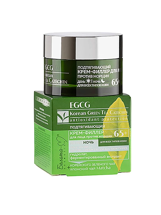 EGCG Korean GREEN TEA КРЕМ-ФИЛЛЕР ПРОТИВ МОРЩ Д/ЛИЦА ДЕНЬ/НОЧЬ 65+ 50г. - 1