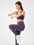Комплект для спорта женский (топ, легинсы) в фиолетовом цвете