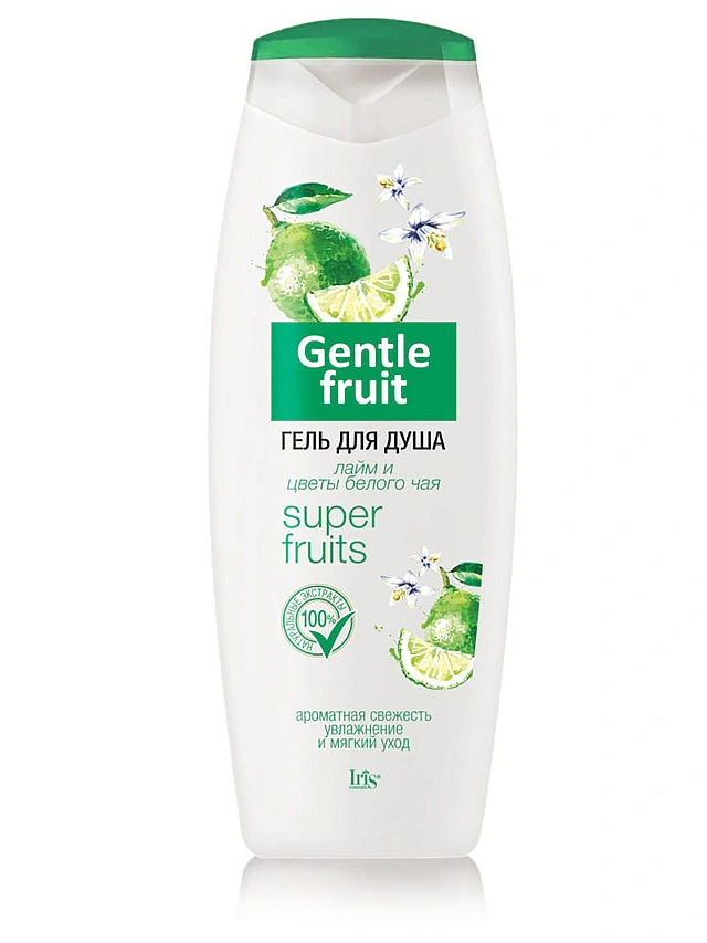 "GENTLE FRUIT" Гель для душа "Лайм и цветы белого чая" 400мл. - 1