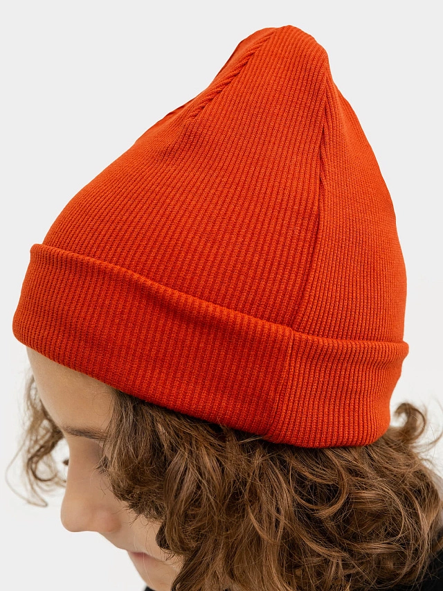 Шапка детская оранжевая - 3