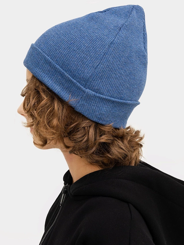 Шапка детская в синем цвете - 3