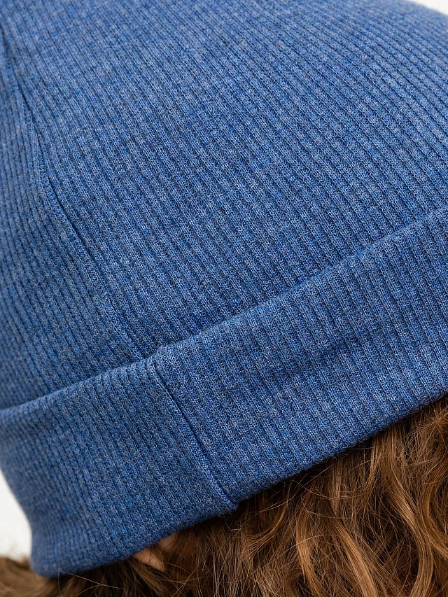 Шапка детская в синем цвете - 5