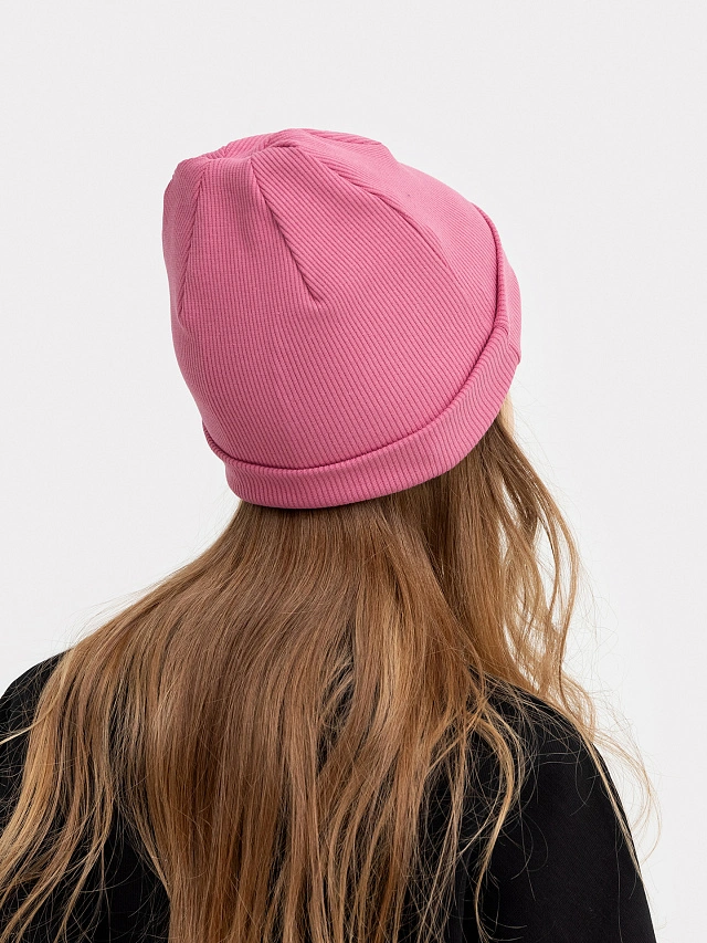 Шапка детская в темно-розовом цвете - 6