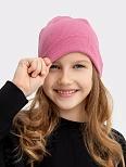Шапка детская в темно-розовом цвете