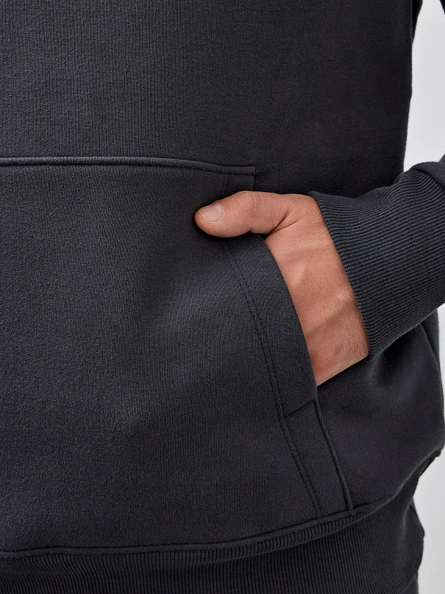 Теплый комплект мужской серый из футера с начесом - 8