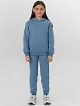 Комплект для девочек (худи, брюки) в туманно-голубом цвете