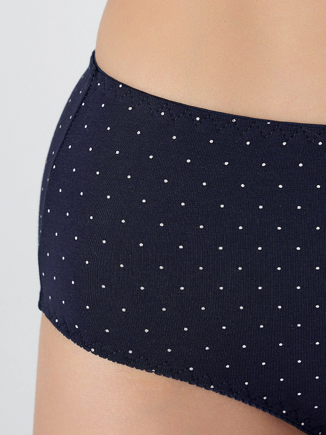 Трусы макси женские темно-синие в горошек - 5