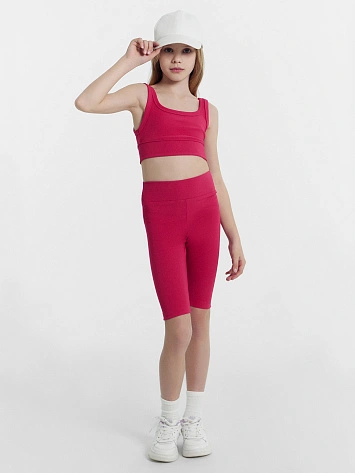 Шорты для девочек для занятий спортом розовые