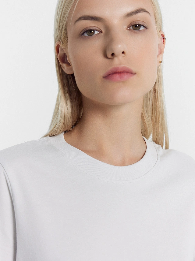 Футболка женская светло-серая - 4