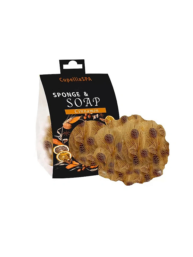 Мочалка для тела с мылом CUPELLIA SPA Cinnamon - 1