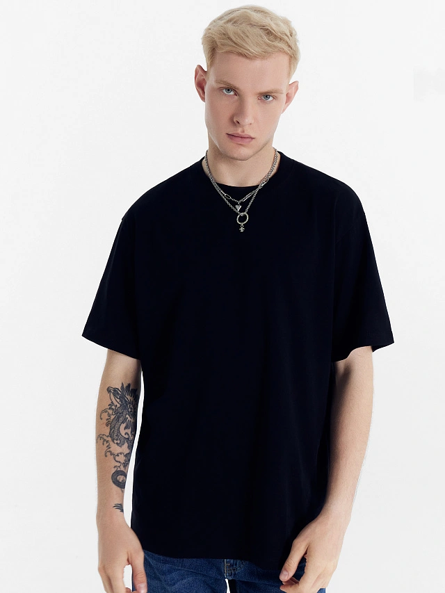 Футболка мужская черная - 5