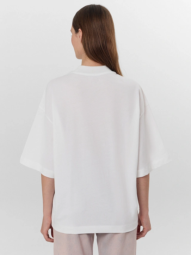 Футболка женская белая с печатью - 3