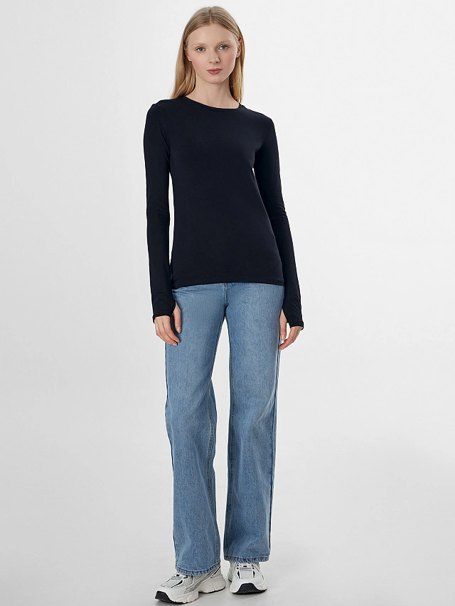 Джемпер женский в черном цвете - 3