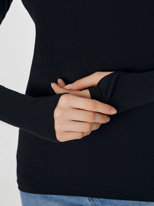 Джемпер женский в черном цвете - 4