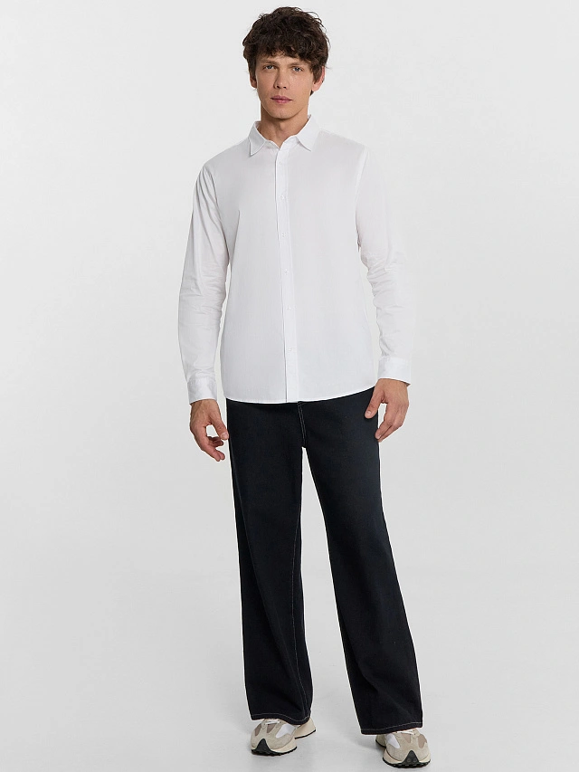 Рубашка мужская в белом цвете - 4