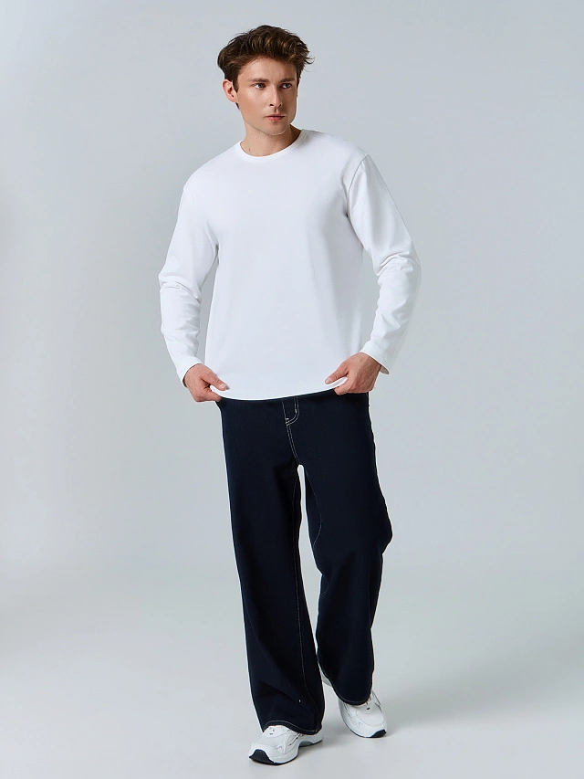 Джемпер мужской в белом цвете - 2