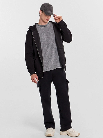 Брюки мужские карго в черном цвете