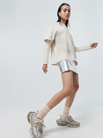 Юбка женская в цвете серебро