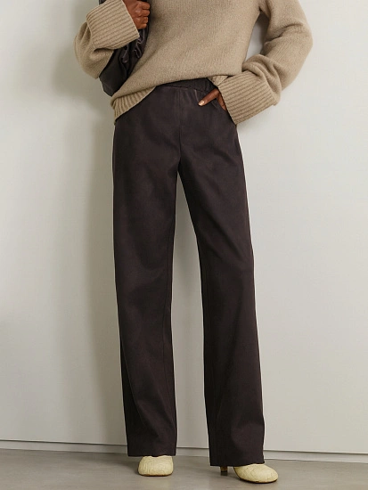 картинка Брюки женские под кожу коричневые от магазина стильной одежды Mark Formelle