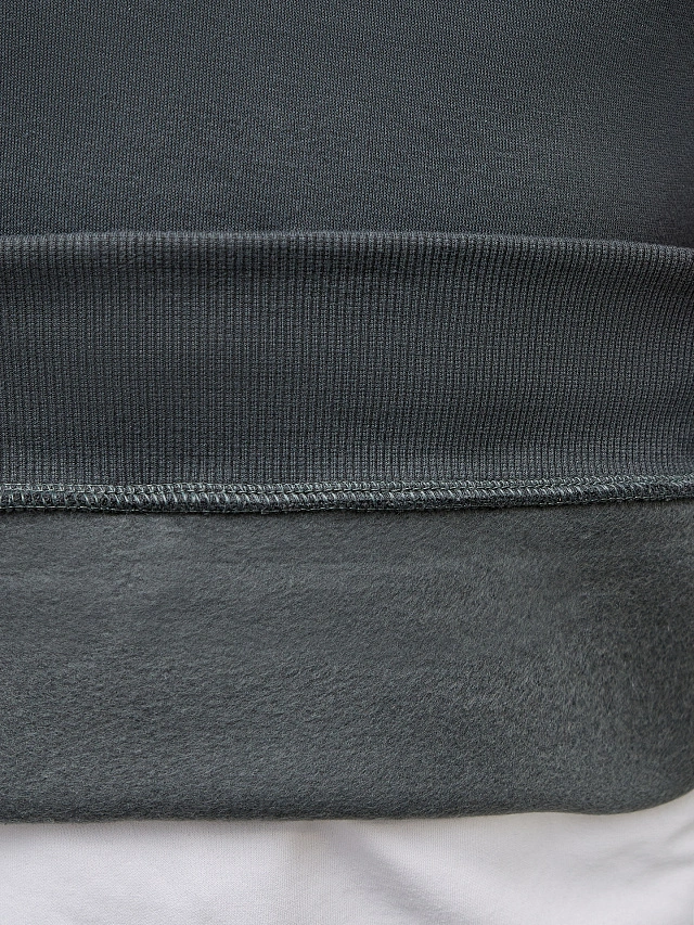 Теплый комплект мужской темно-зеленый из футера с начесом - 11