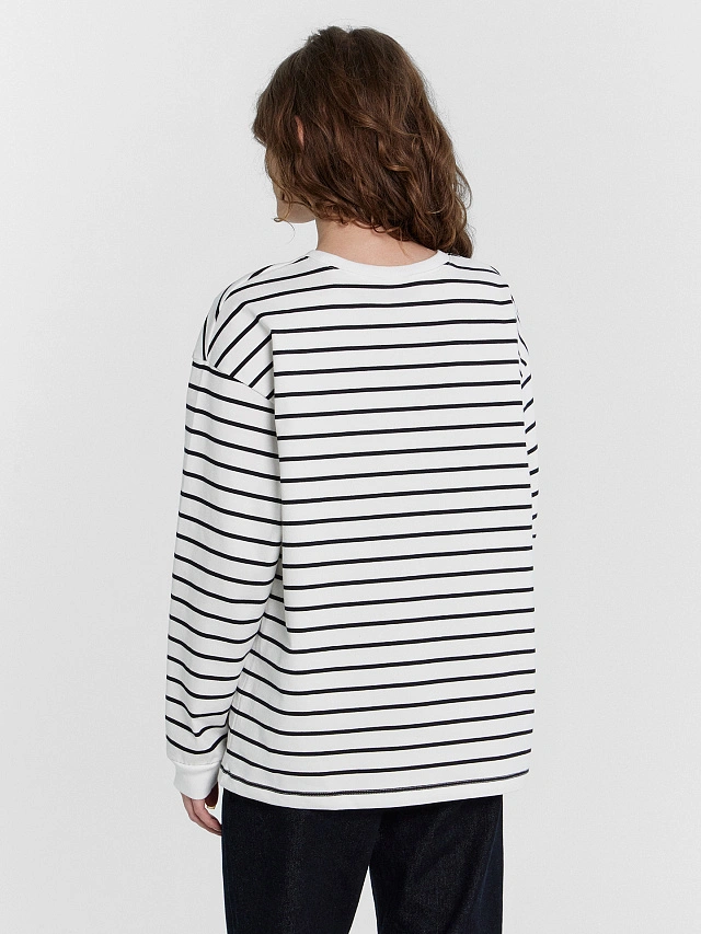 Лонгслив женский в полоску - 2