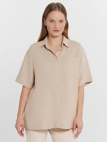 Рубашка женская бежевая