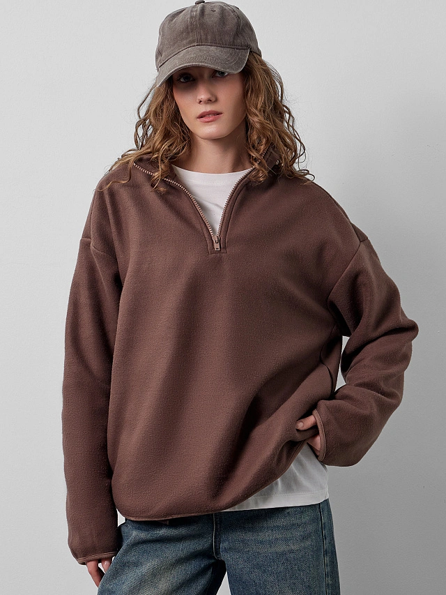 Толстовка женская коричневая - 7