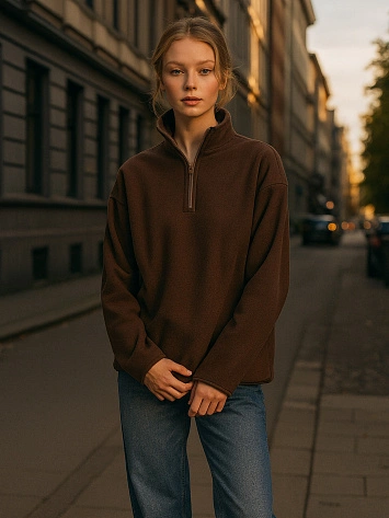 Толстовка женская коричневая
