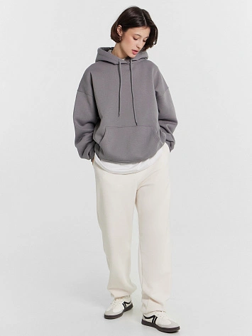 Брюки спортивные женские кремовые