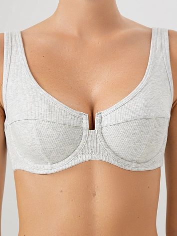 Бюстгальтер женский серый
