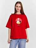 Футболка женская красная с принтом из коллекции Art u wear (Mark Formelle & National art museum)