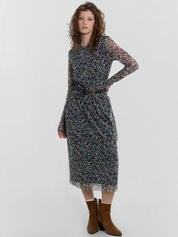 Платье женское с цветочным принтом