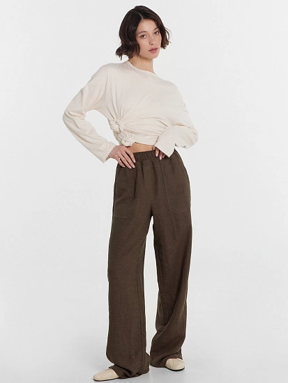 картинка Брюки женские коричневые  от магазина стильной одежды Mark Formelle