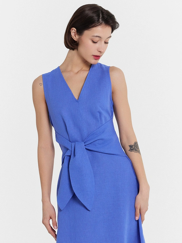 Платье женское синее - 4