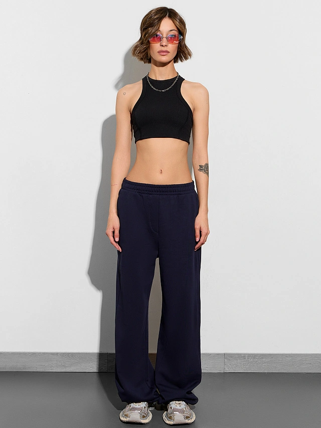 Брюки женские синие - 3