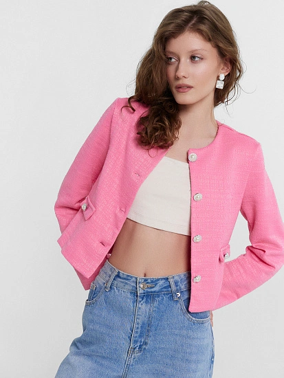 картинка Жакет женский розовый  от магазина стильной одежды Mark Formelle