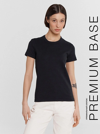 картинка Футболка женская черная  от магазина стильной одежды Mark Formelle