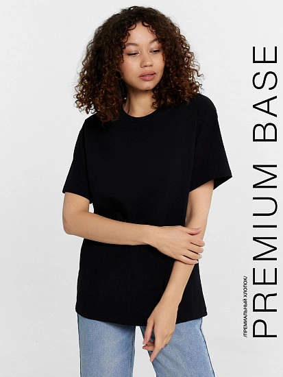 картинка Футболка женская черная  от магазина стильной одежды Mark Formelle