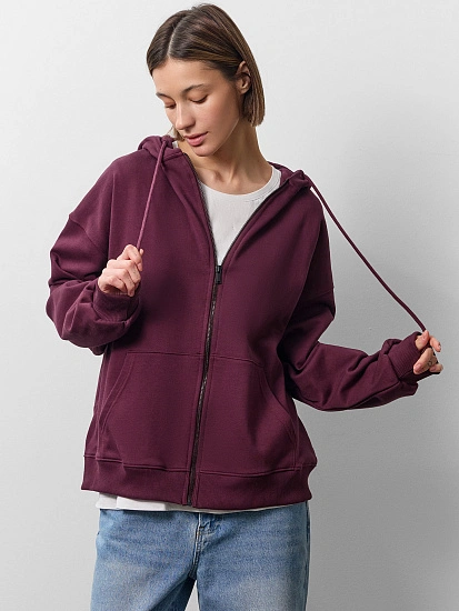 картинка Толстовка женская бордовая  от магазина стильной одежды Mark Formelle