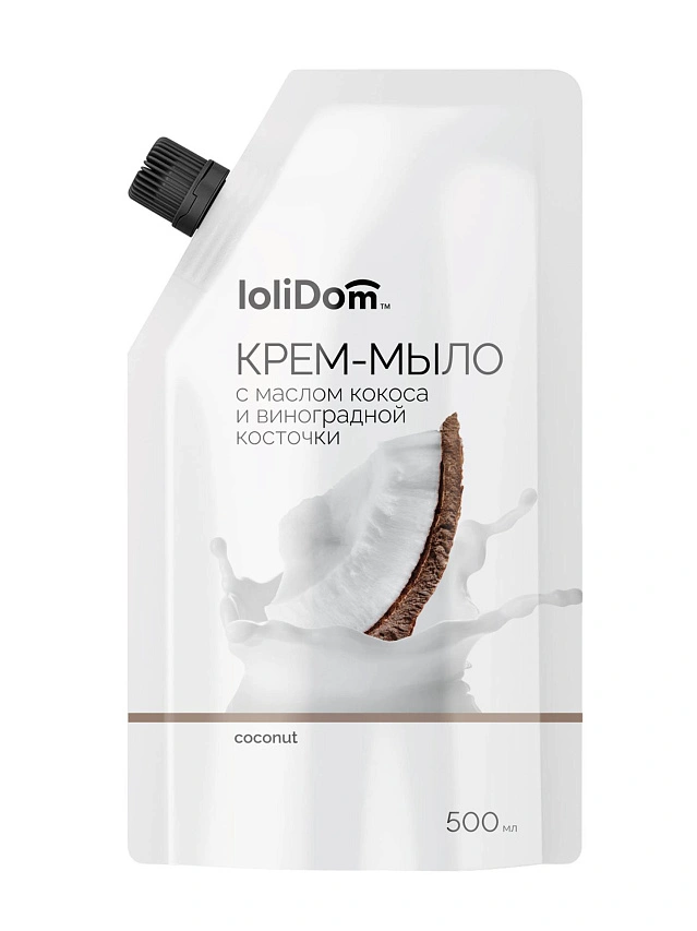 Крем-мыло жидкое LOLIDOM "С маслом кокоса и виноградной косточки" 500 мл. - 1
