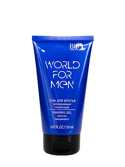 картинка WORLD FOR MEN ГЕЛЬ ДЛЯ БРИТЬЯ ОХЛАЖДАЮЩИЙ, 150 мл от магазина стильной одежды Mark Formelle