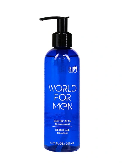 картинка WORLD FOR MEN ДЕТОКС-ГЕЛЬ ДЛЯ УМЫВАНИЯ, 200 мл от магазина стильной одежды Mark Formelle